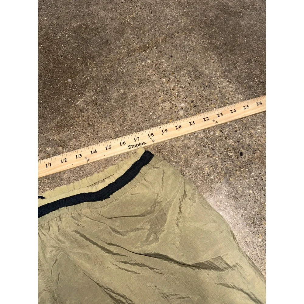Givenchy Activewear Mens XL Olive Green Nylon Swim Trunks Vintage Shorts